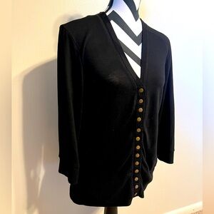 Black 3/4 Sleeve Cardigan Size XL